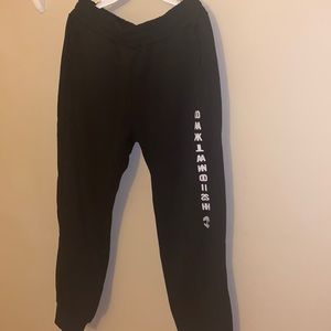 black joggers